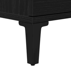 vidaXL - Wastafelonderkast met 1 deur 2 lades - Zwart eiken - Hout - 65x33x60 cm Best