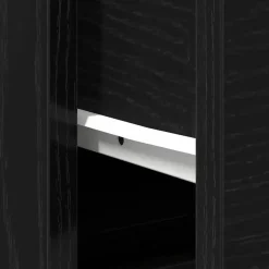 vidaXL - Wastafelonderkast met 1 deur 2 lades - Zwart eiken - Hout - 65x33x60 cm Best