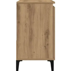 vidaXL - Wastafelonderkast - 1 deur 2 lades - Artisanaal eiken - 65x33x60 cm Sale