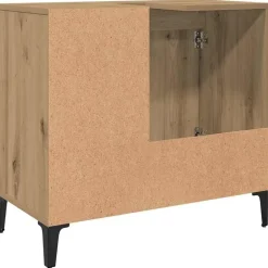 vidaXL - Wastafelonderkast - 1 deur 2 lades - Artisanaal eiken - 65x33x60 cm Sale