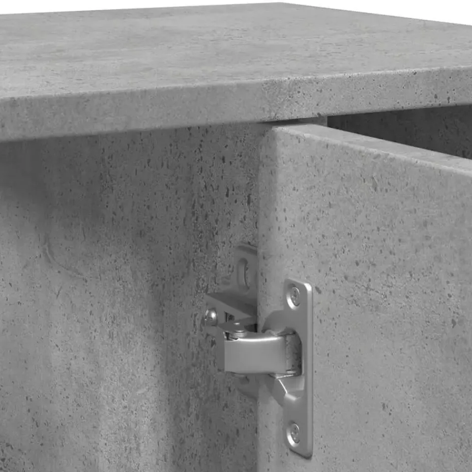 vidaXL - Wastafelonderkast met 1 deur 6 vakken - Betongrijs spaanplaat - 60 cm Online