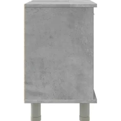 vidaXL - Wastafelonderkast met 1 deur 6 vakken - Betongrijs spaanplaat - 60 cm Online