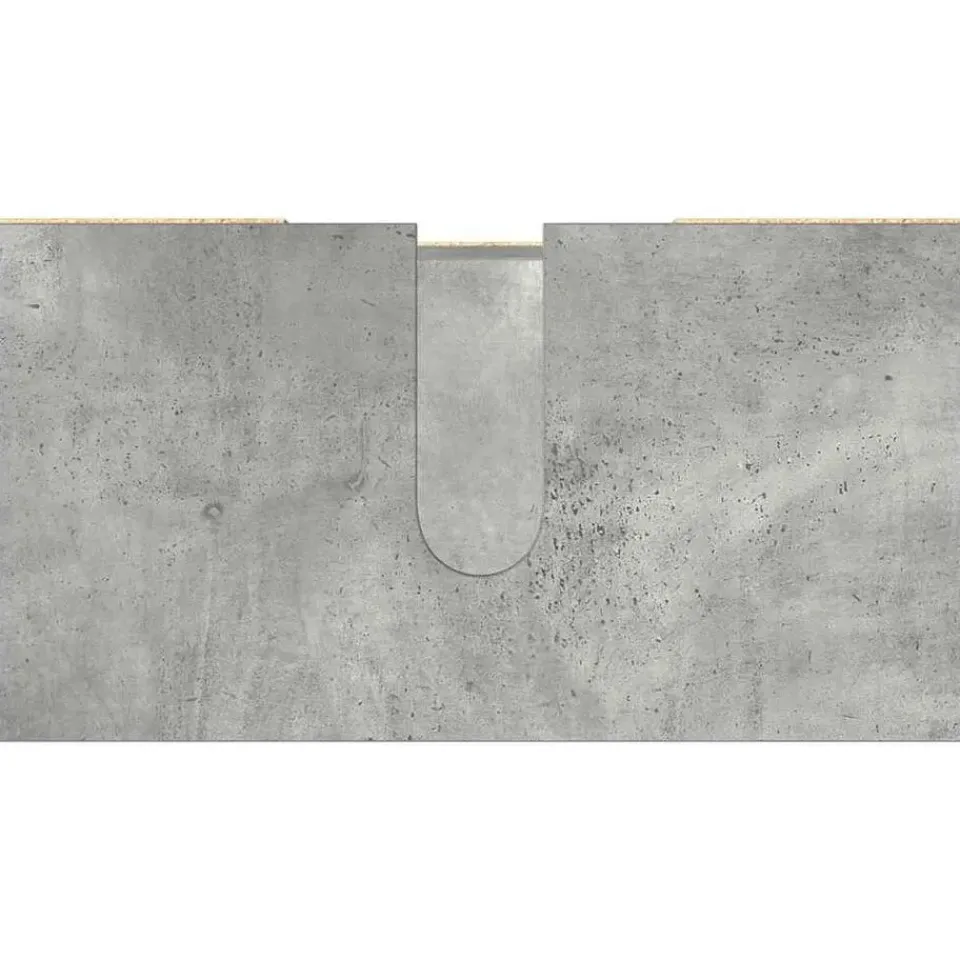 vidaXL - Wastafelonderkast met 1 deur 6 vakken - Betongrijs spaanplaat - 60 cm Online