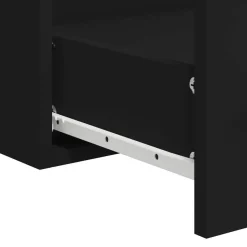 vidaXL - Wastafelonderkast met spiegel - 2 lades - Zwart - Bewerkt hout Outlet