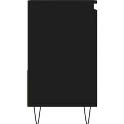 vidaXL - Wastafelonderkast met 2 lades - Zwart - Hout en ijzer - 65x33x60 cm New