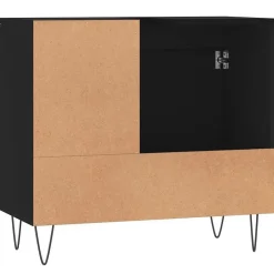 vidaXL - Wastafelonderkast met 2 lades - Zwart - Hout en ijzer - 65x33x60 cm New