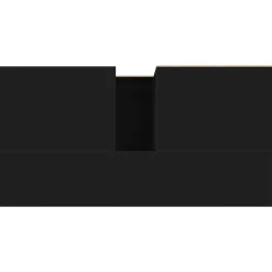 vidaXL - Wastafelonderkast met 2 lades - Zwart - Hout en ijzer - 65x33x60 cm New