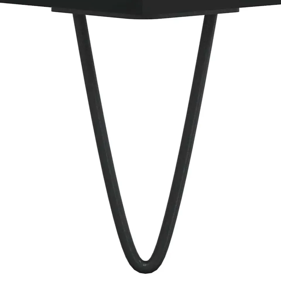 vidaXL - Wastafelonderkast met 2 lades - Zwart - Hout en ijzer - 65x33x60 cm New