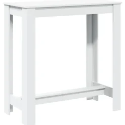 vidaXL - Wit Bartafel - Bewerkt hout - 102x50x103.5 cm Clearance