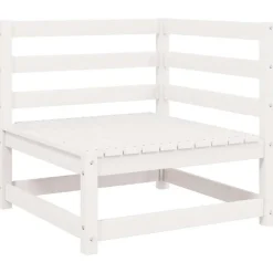 vidaXL - 2-zits Bank - Wit - Grenenhout New