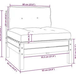vidaXL - 2-zitsbank - Crème - Grenenhout Best