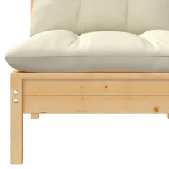 vidaXL - 2-zitsbank - Crème - Grenenhout Best