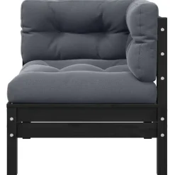 vidaXL - 2-zitsbank - Zwart - Grenenhout Hot