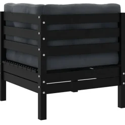 vidaXL - 2-zitsbank - Zwart - Grenenhout Hot