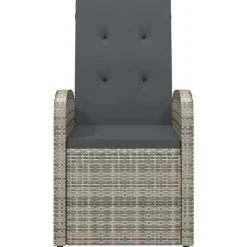 vidaXL - Zitstoel - Grijs - Poly rattan - 2 stuks Outlet