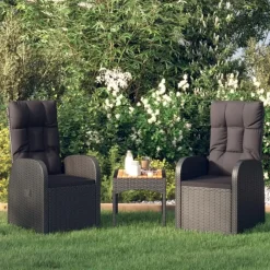 vidaXL - Zitstoel - Zwart - Poly rattan - 2 stuks Outlet