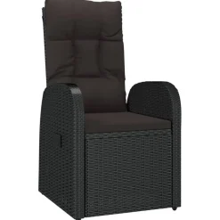 vidaXL - Zitstoel - Zwart - Poly rattan - 2 stuks Outlet