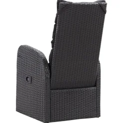 vidaXL - Zitstoel - Zwart - Poly rattan - 2 stuks Outlet