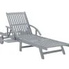 vidaXL - Zonnebed - Grijs - Hout Outlet