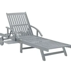 vidaXL - Zonnebed - Grijs - Hout Outlet