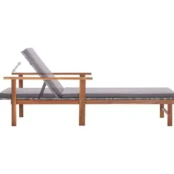 vidaXL - Zonnebed - Grijs - Poly rattan