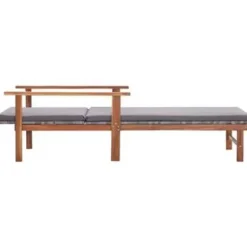 vidaXL - Zonnebed - Grijs - Poly rattan