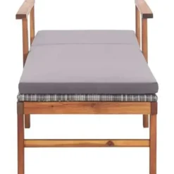 vidaXL - Zonnebed - Grijs - Poly rattan