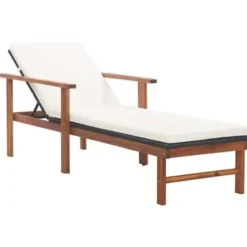 vidaXL - Zonnebed - Zwart - Poly rattan Discount