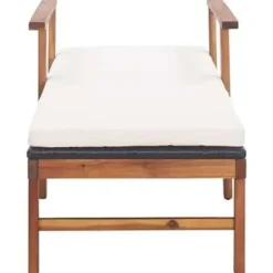 vidaXL - Zonnebed - Zwart - Poly rattan Discount