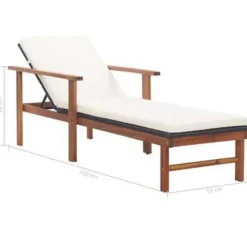 vidaXL - Zonnebed - Zwart - Poly rattan Discount