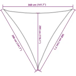 vidaXL - Zonnezeil - Antraciet - 3.6 x 3.6 x 3.6 m Sale