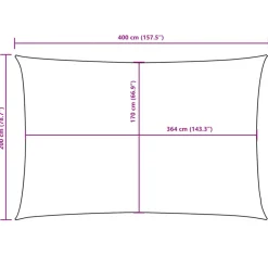 vidaXL - Zonnezeil - Beige - 2 x 4 m New