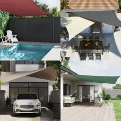 vidaXL - Zonnezeil - Bruin - 2 x 4 m New