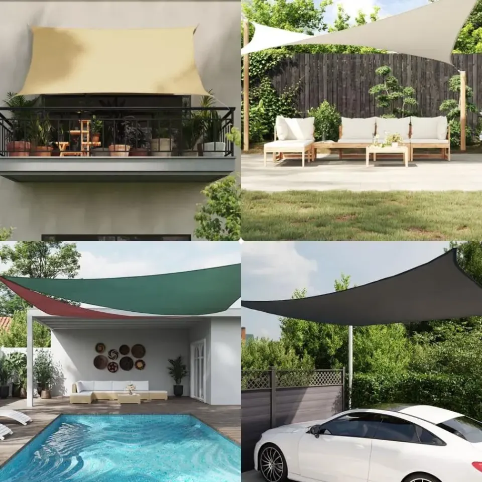 vidaXL - Zonnezeil - Crème - 2 x 4 m Outlet