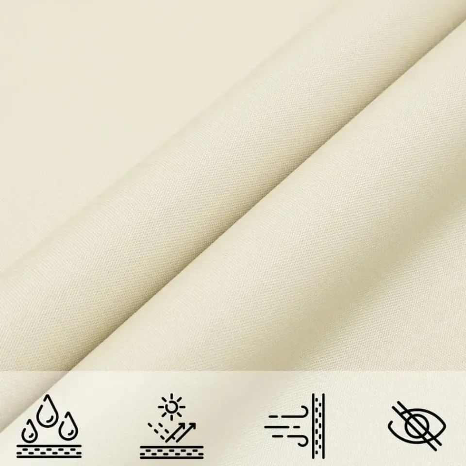 vidaXL - Zonnezeil - Crème - 2 x 4 m Outlet