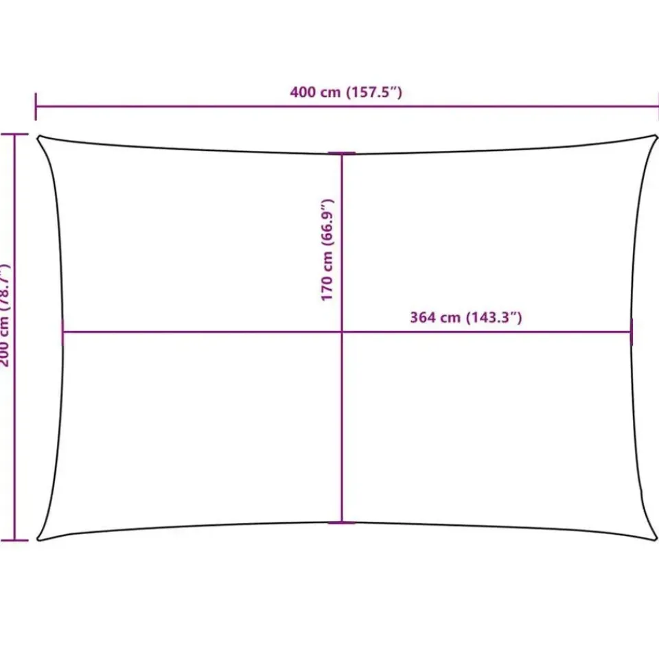 vidaXL - Zonnezeil - Crème - 2 x 4 m Outlet