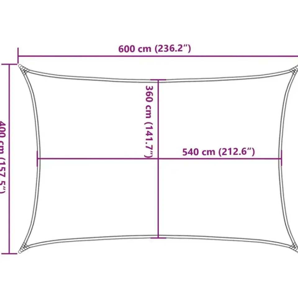 vidaXL - Zonnezeil - Crème - 4 x 6 m Hot