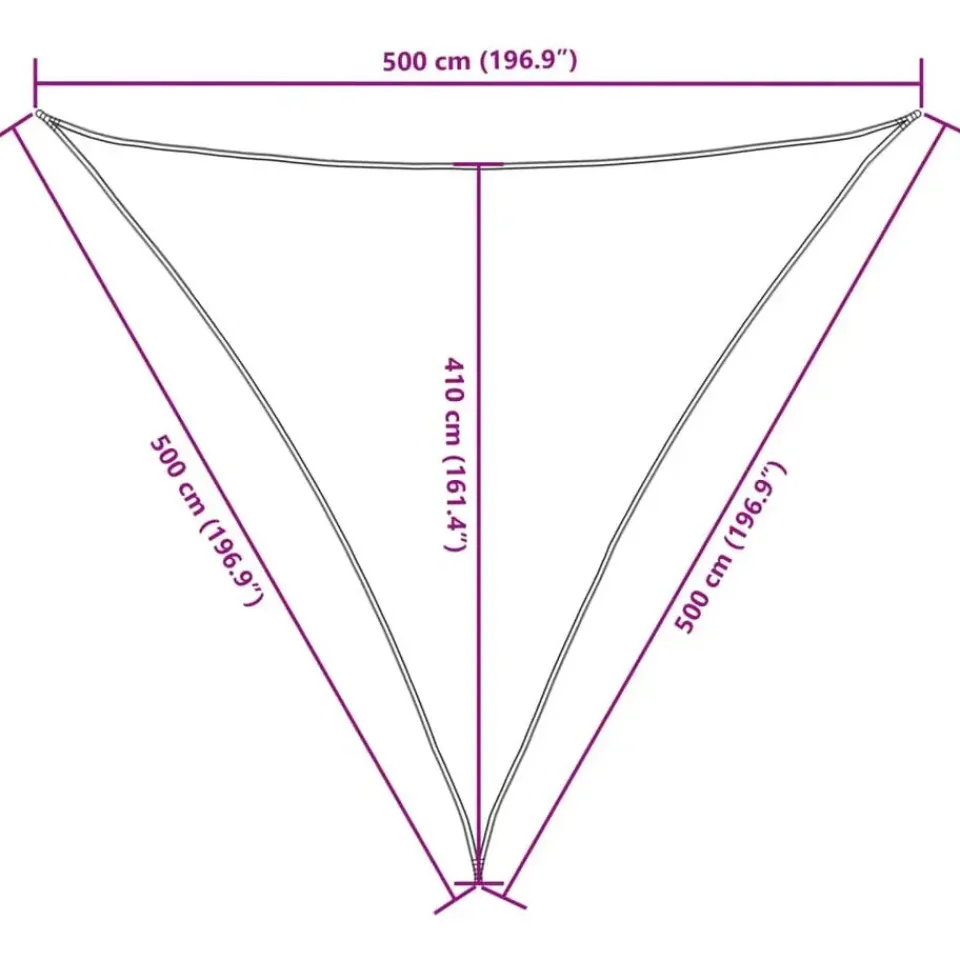 vidaXL - Zonnezeil - Crème - 5 x 5 x 5 m Best