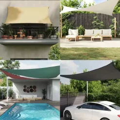 vidaXL - Zonnezeil - Crème - 4 x 6 m Clearance