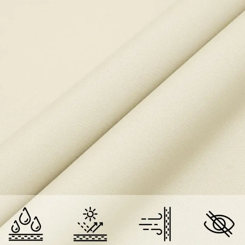 vidaXL - Zonnezeil - Crème - 4 x 6 m Clearance