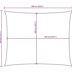 vidaXL - Zonnezeil - Crème - 4 x 6 m Clearance