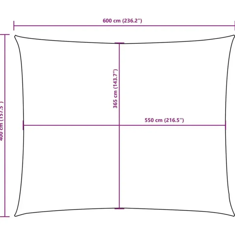vidaXL - Zonnezeil - Crème - 4 x 6 m Clearance