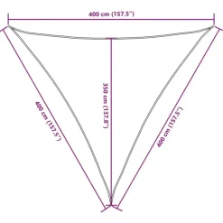 vidaXL - Zonnezeil - Zwart - 4 x 4 x 4 m