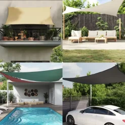 vidaXL - Zonnezeil - Zwart - 4.5 x 4.5 x 4.5 m Sale