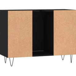 vidaXL - Zwart Wastafelonderkast - 1 deur 4 lades - Bewerkt hout - 80x33x60 cm Hot