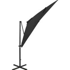 vidaXL - Zweefparasol - Zwart - 250 cm