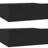 vidaXL - Zwevend Nachtkastje - Zwart - Bewerkt hout - 2 stuks New