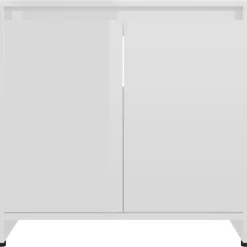 vidaXL Badkamerkast 60x33x61 cm spaanplaat hoogglans wit Online