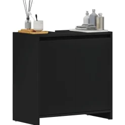 vidaXL Badkamerkast 60x33x61 cm spaanplaat zwart Discount