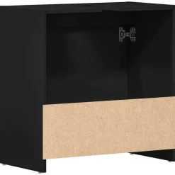 vidaXL Badkamerkast 60x33x61 cm spaanplaat zwart Discount